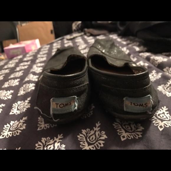 Black sparkly toms. Signs of wear - Picture 2 of 2