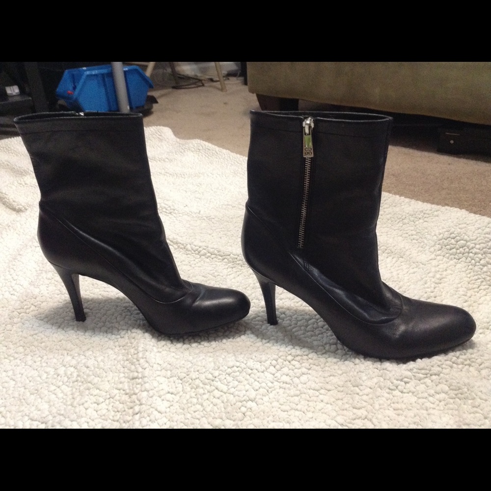 Coach Bethie Black Leather Booties