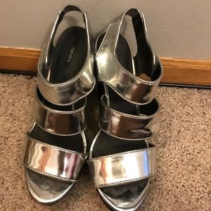 Forever 21 silver wedges