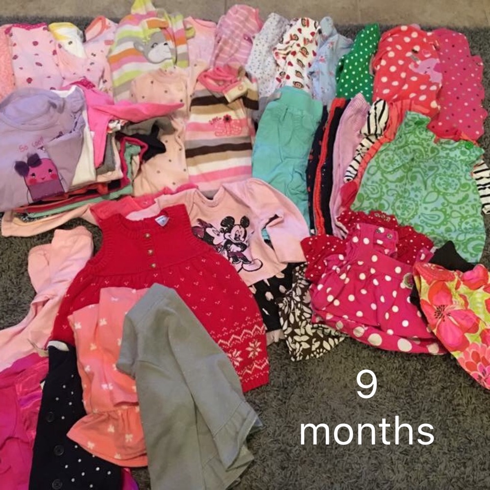 9 month baby girl clothing bundle