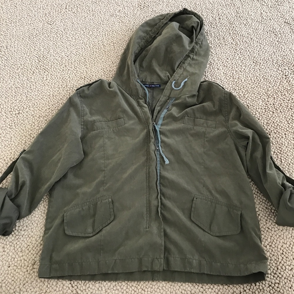 Brandy Melville Dark Green Utility Jacket