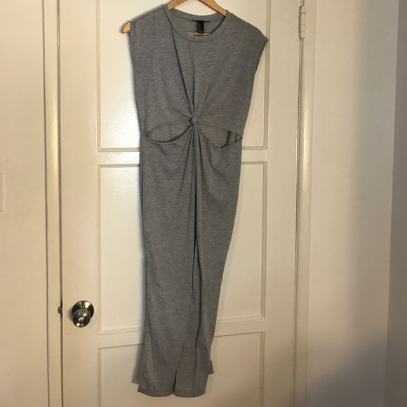 Grey front cut-out T-shirt dress - Picture 3 of 7