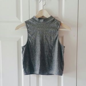 Mock Neck Crop Top