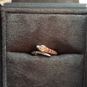Sterling Silver Serpent Ring - Size 6