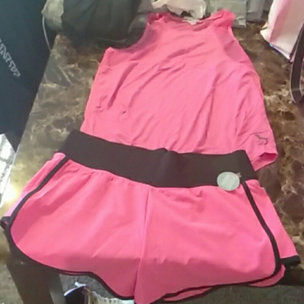 Pink short set