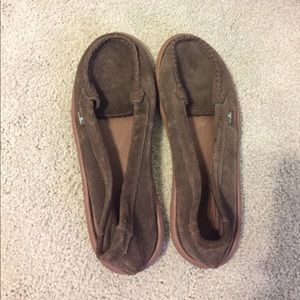 Sanuk brown suede shoes