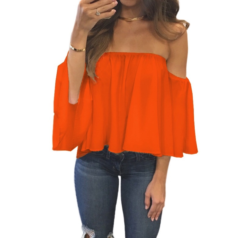 ✨Sz S & L✨ Off the Shoulder Blouse - Picture 1 of 4