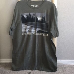 Green nature shirt, "pine trees and high seas"