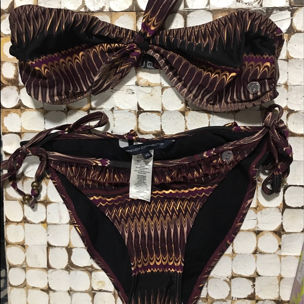 French connection bohemian print bikini