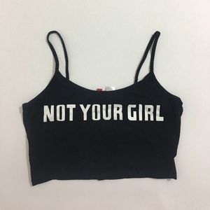 H&M "Not Your Girl" Crop Top Bralette
