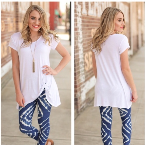 Infinity Raine Tops - 🇺🇸White knot tunic