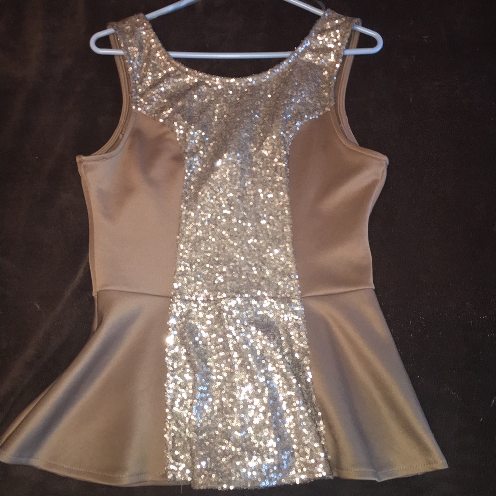 Charlotte Russe Sequin Peplum top