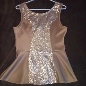Charlotte Russe Sequin Peplum top