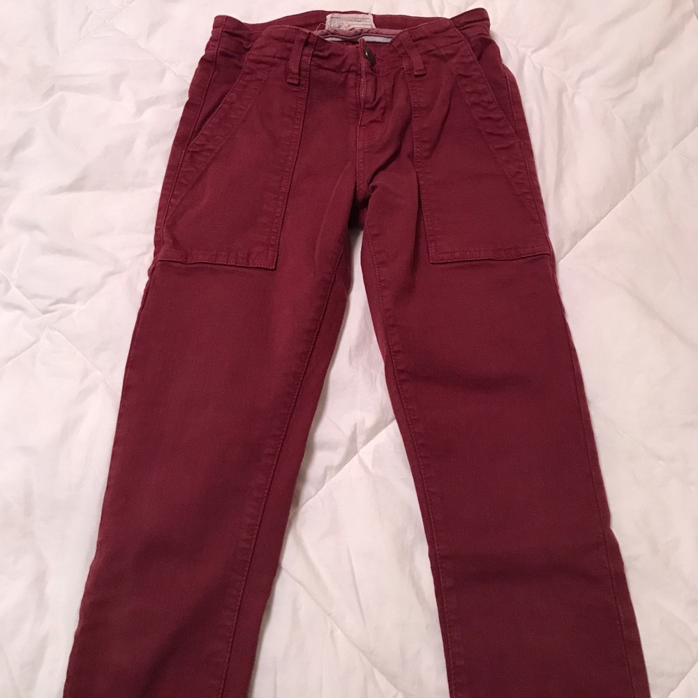 Current Elliott burgundy denim