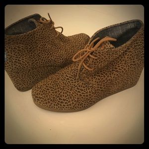 Leopard TOM'S Wedges Sz9