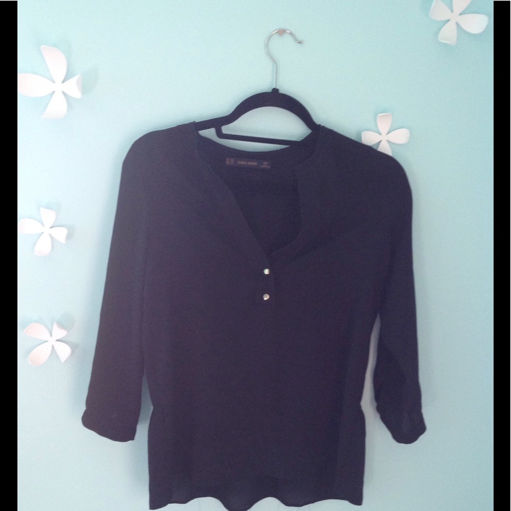 Zara basic black top