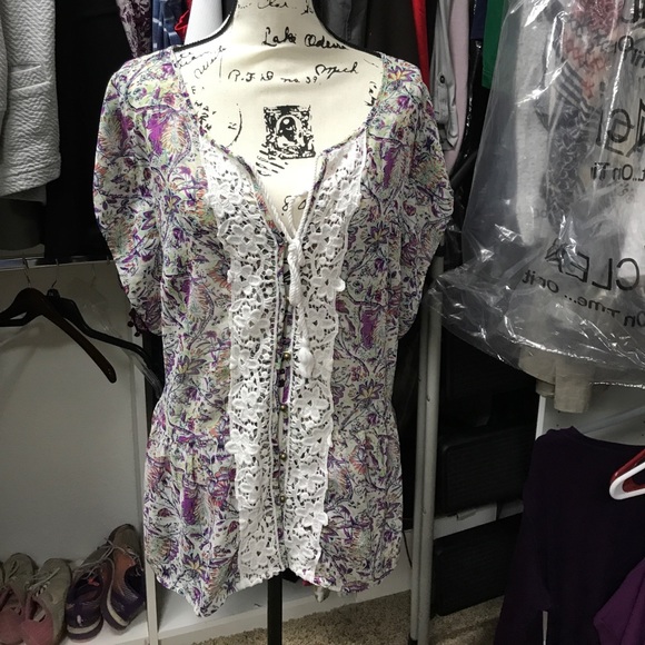 Daniel Rainn Printed Tunic Blouse (Plus Sized) - Picture 1 of 4