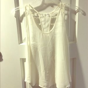 Lush White Tank with fun back details