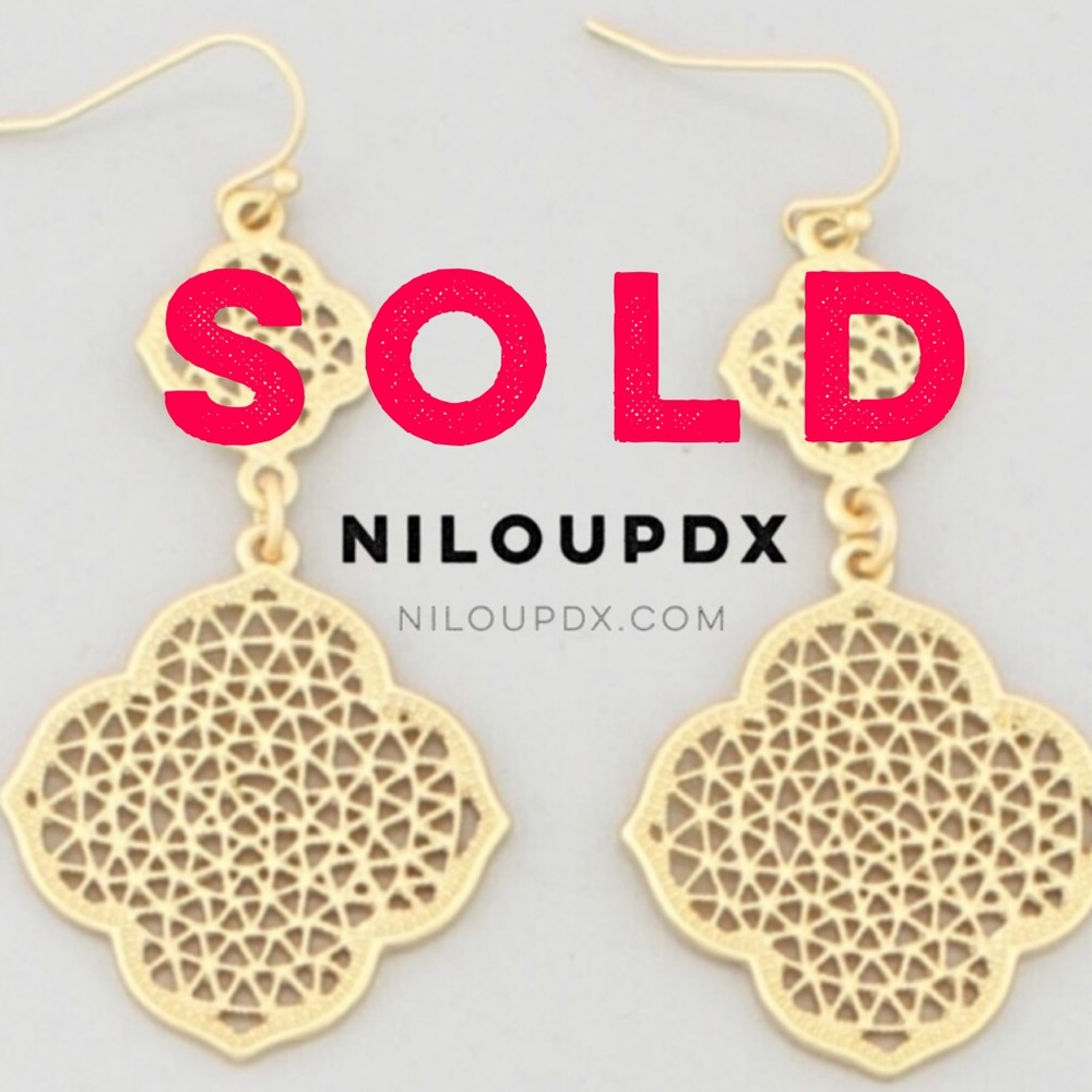 Gold Filigree Boho Earrings