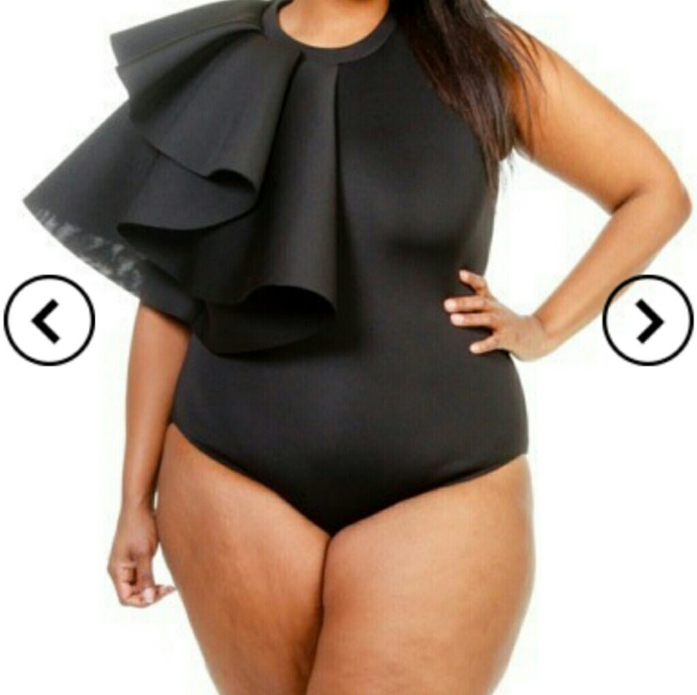 Cascading Ruffle Bodysuit Top! - Picture 2 of 2