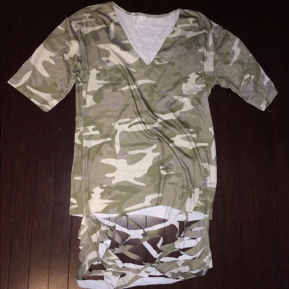 Last one! Camo T-Shirt Dress - Picture 4 of 6