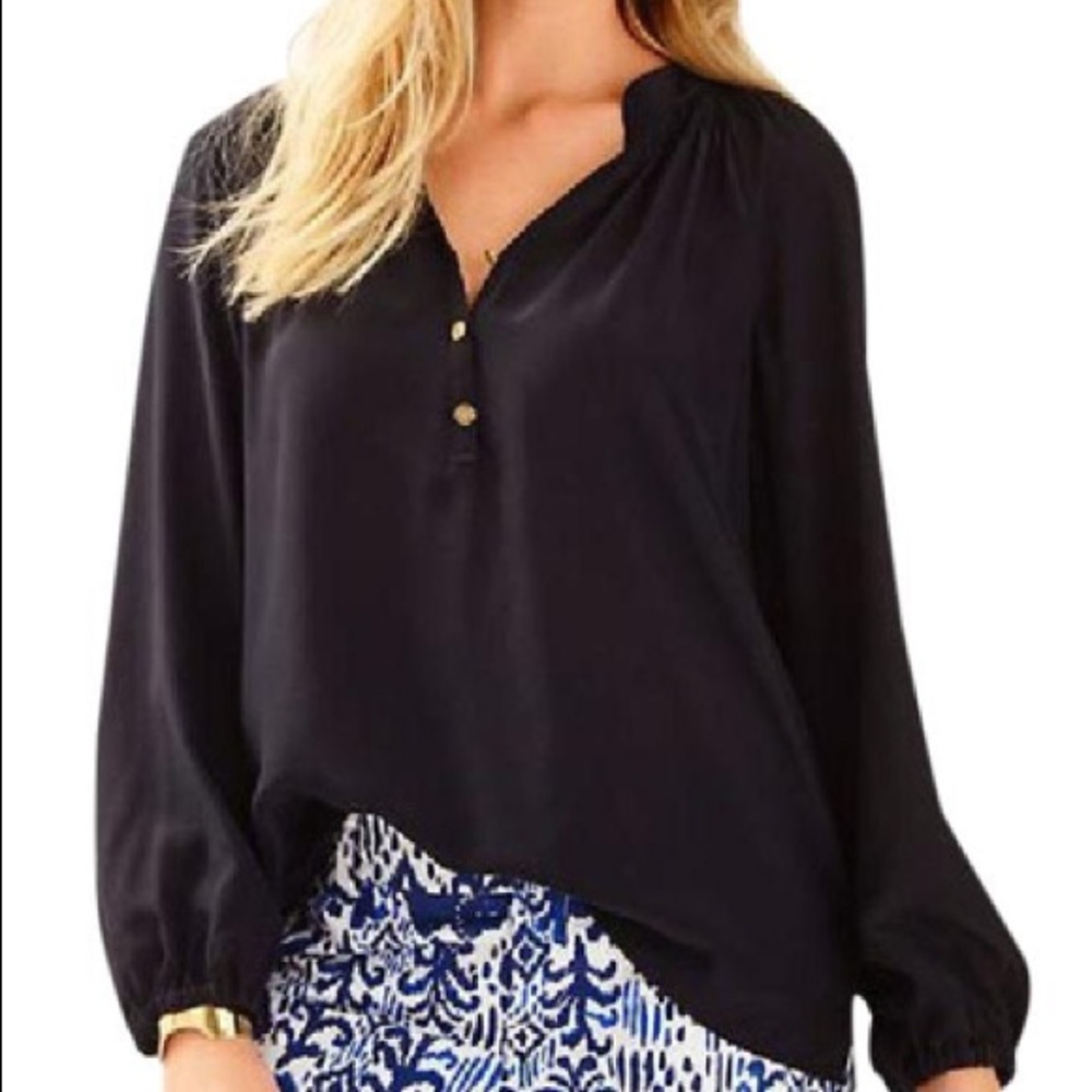 Lilly Pulitzer Elsa Top in Black