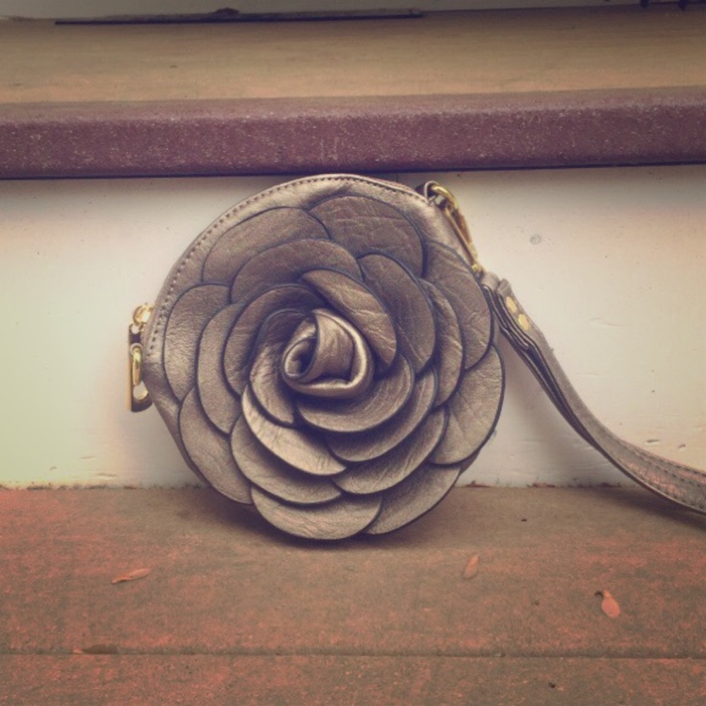 Gold Rose Purse