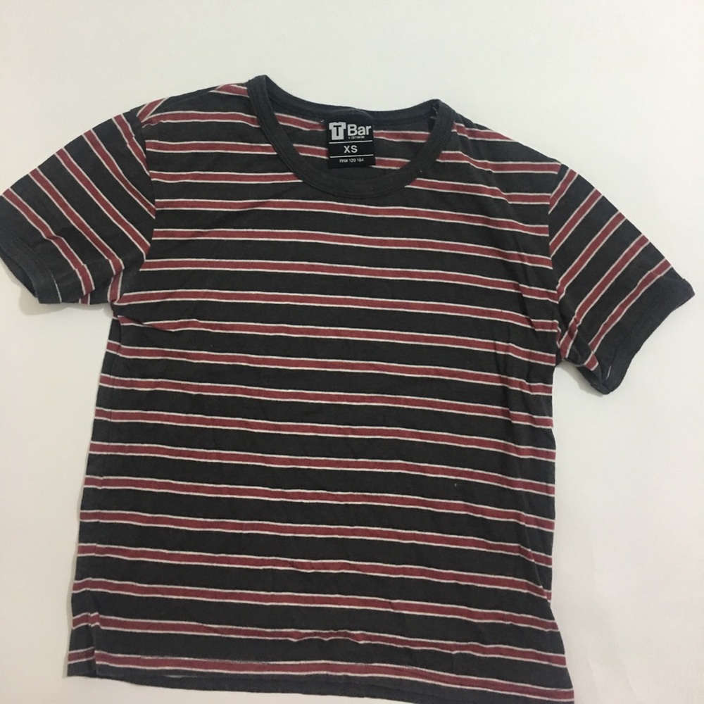 Striped Basbeball Ringer Crop Top
