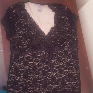 Ann Taylor lace and beaded top