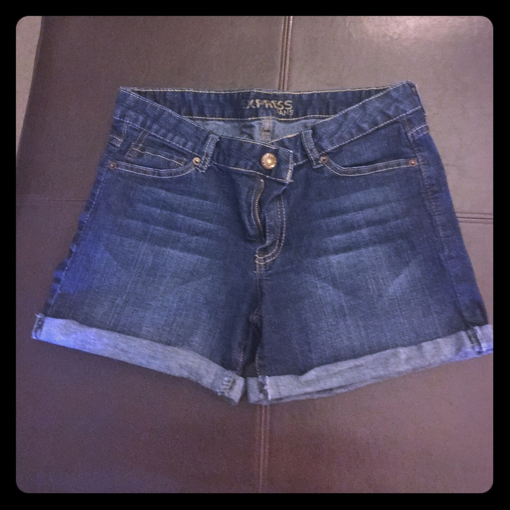 Express Cuffed Jean Shorts