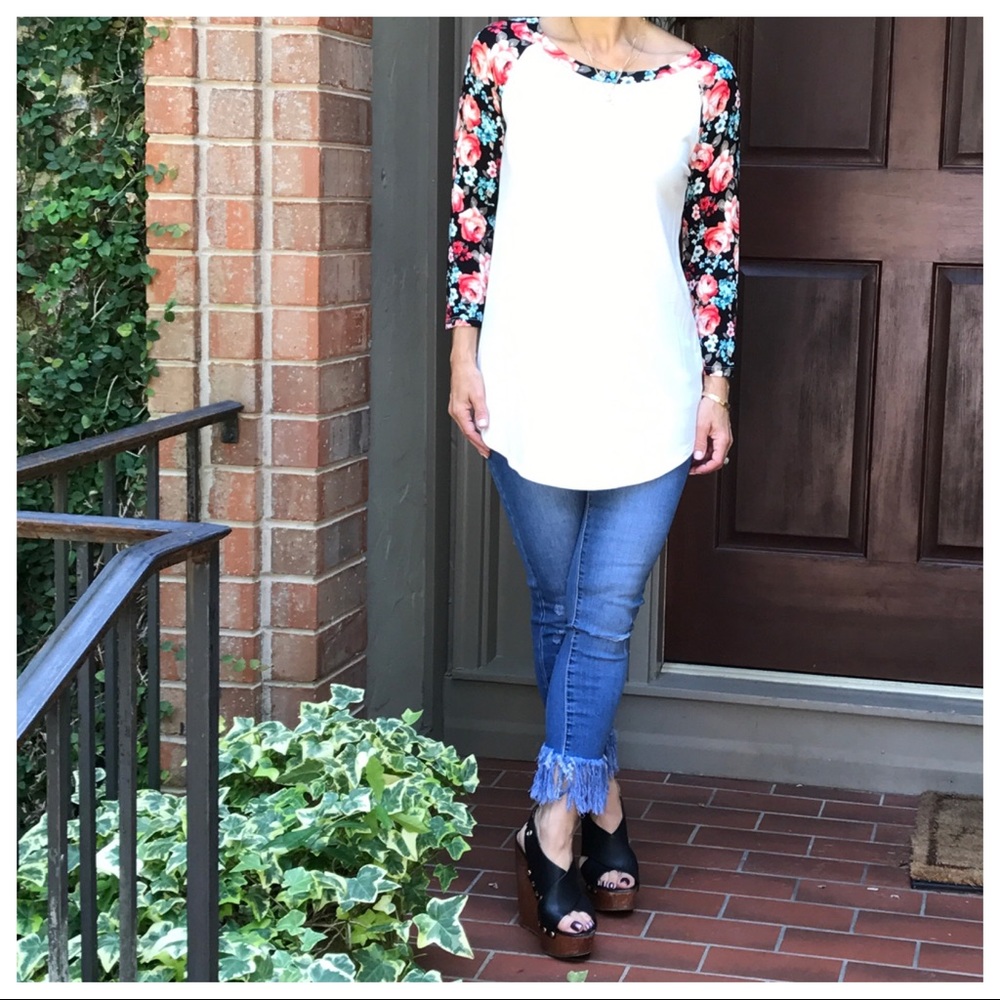 ✨LAST ONE ✨Floral raglan sleeves - Picture 4 of 7