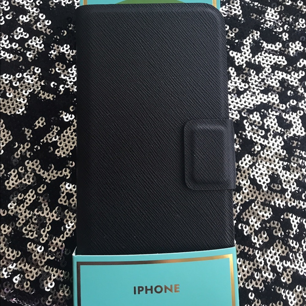Kate Spade Black iPhone 7 Folio Case
