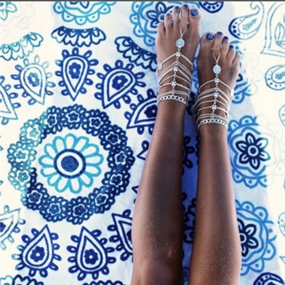 🆕💦 Womens Metal Coin Anklets - Beach Barefoot - Picture 6 of 6