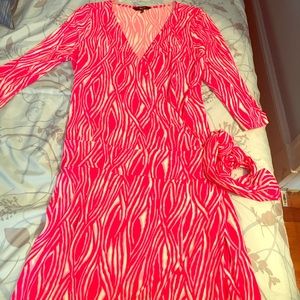 Women's Pink Wrap Dress