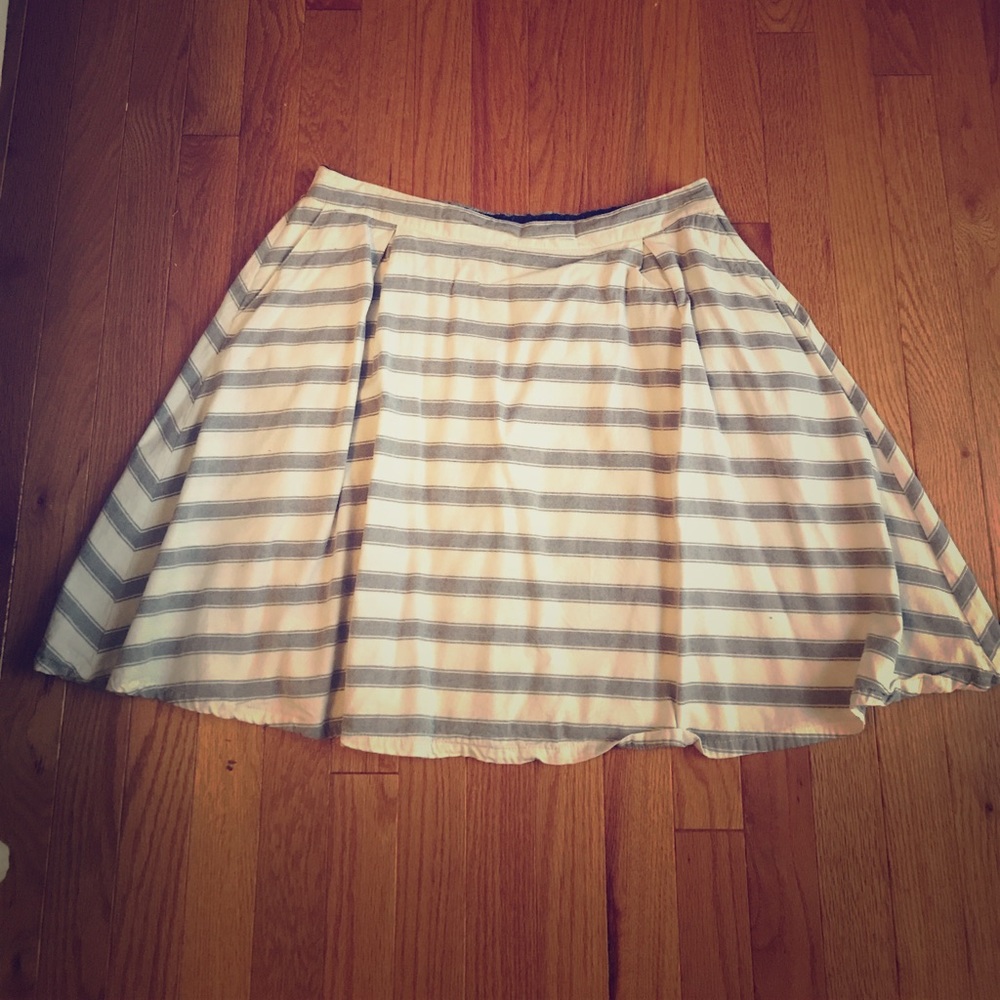Striped Matilda Jane Skirt with Pockets