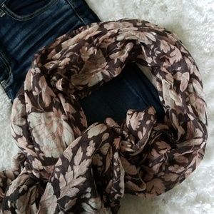 Sheer Floral Scarf