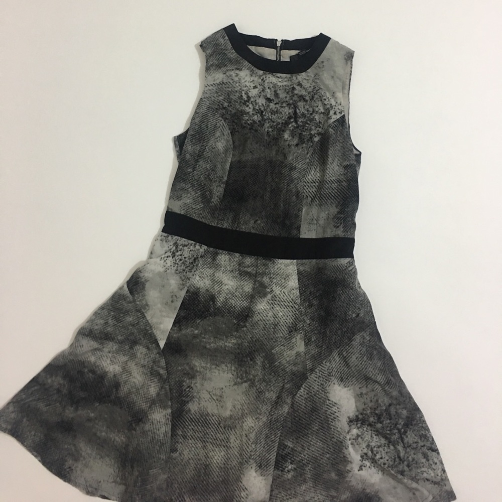 Marble Snake Skin Print Fit and Flare Dress