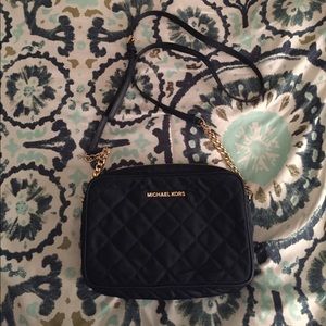 Michael Kors Navy Quilted Crossbody
