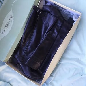 Nurture Black Leather Boots - Size 10