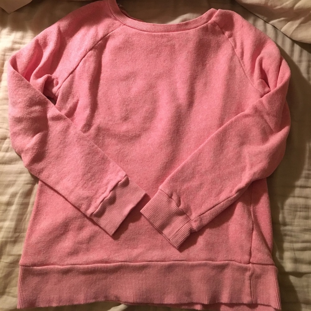 peach/salmon crew neck hoodie