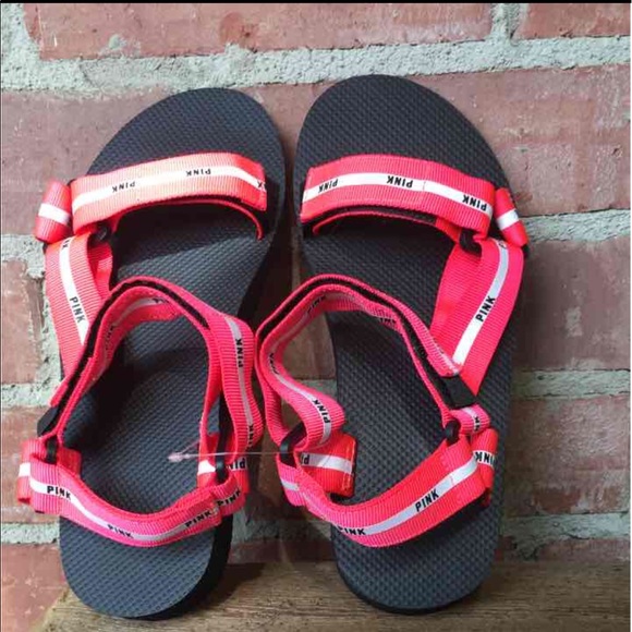 pink velcro sandals