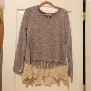 long sleeve lace shirt