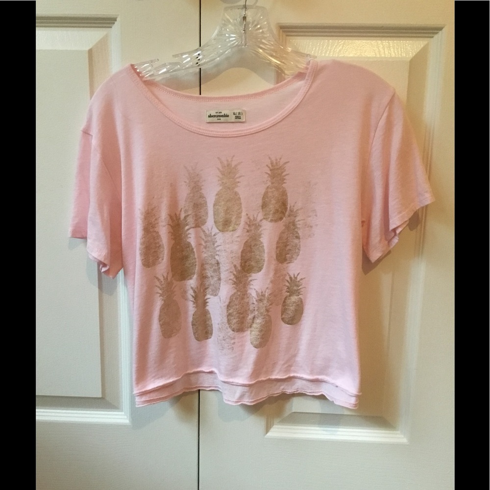pink and gold pineapple shirt