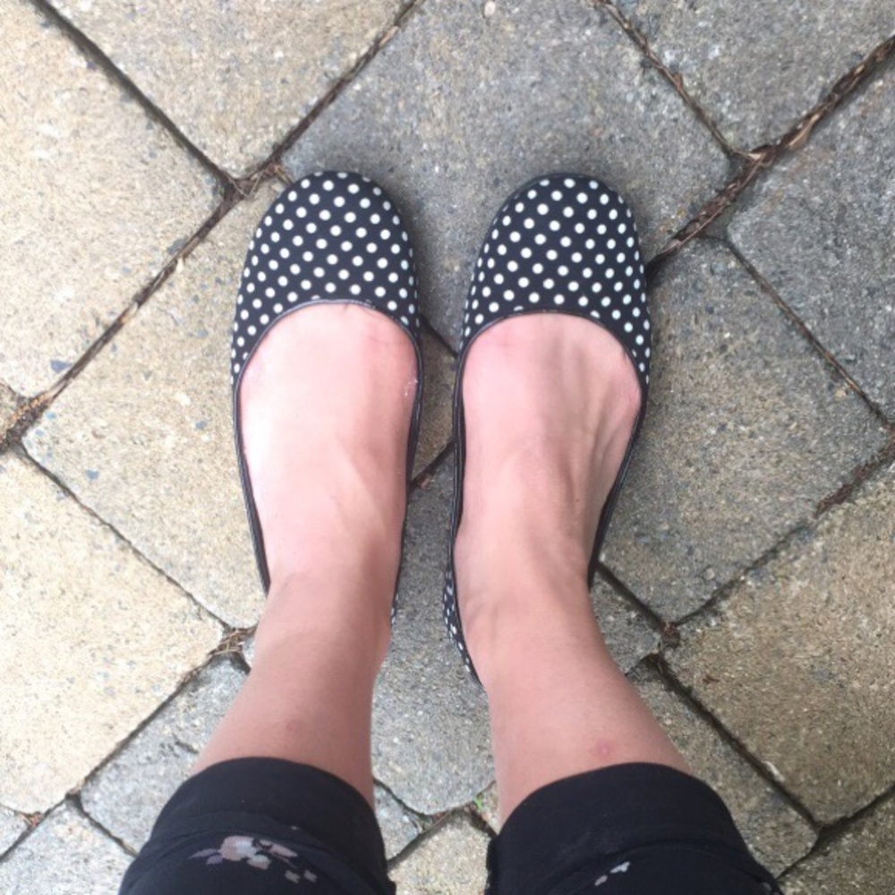 Size 7 Polka dot ballet flats
