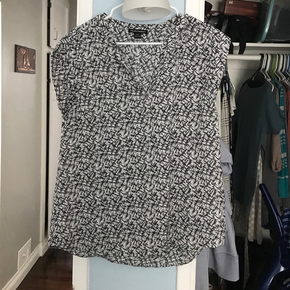 Hilary Radley Short Sleeve Hi-Lo Shirt