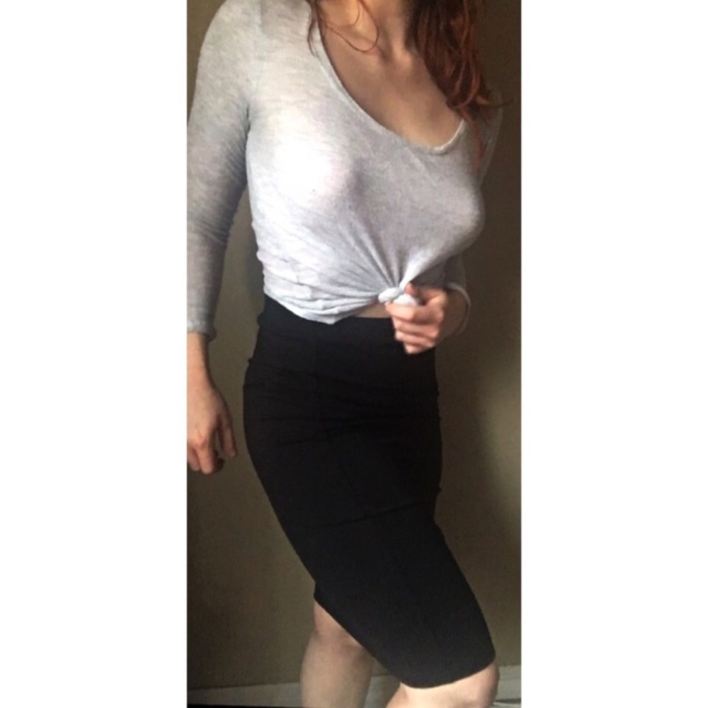 Classic Black Pencil Skirt
