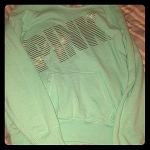 PINK -Mint wide neck sweater with pockets