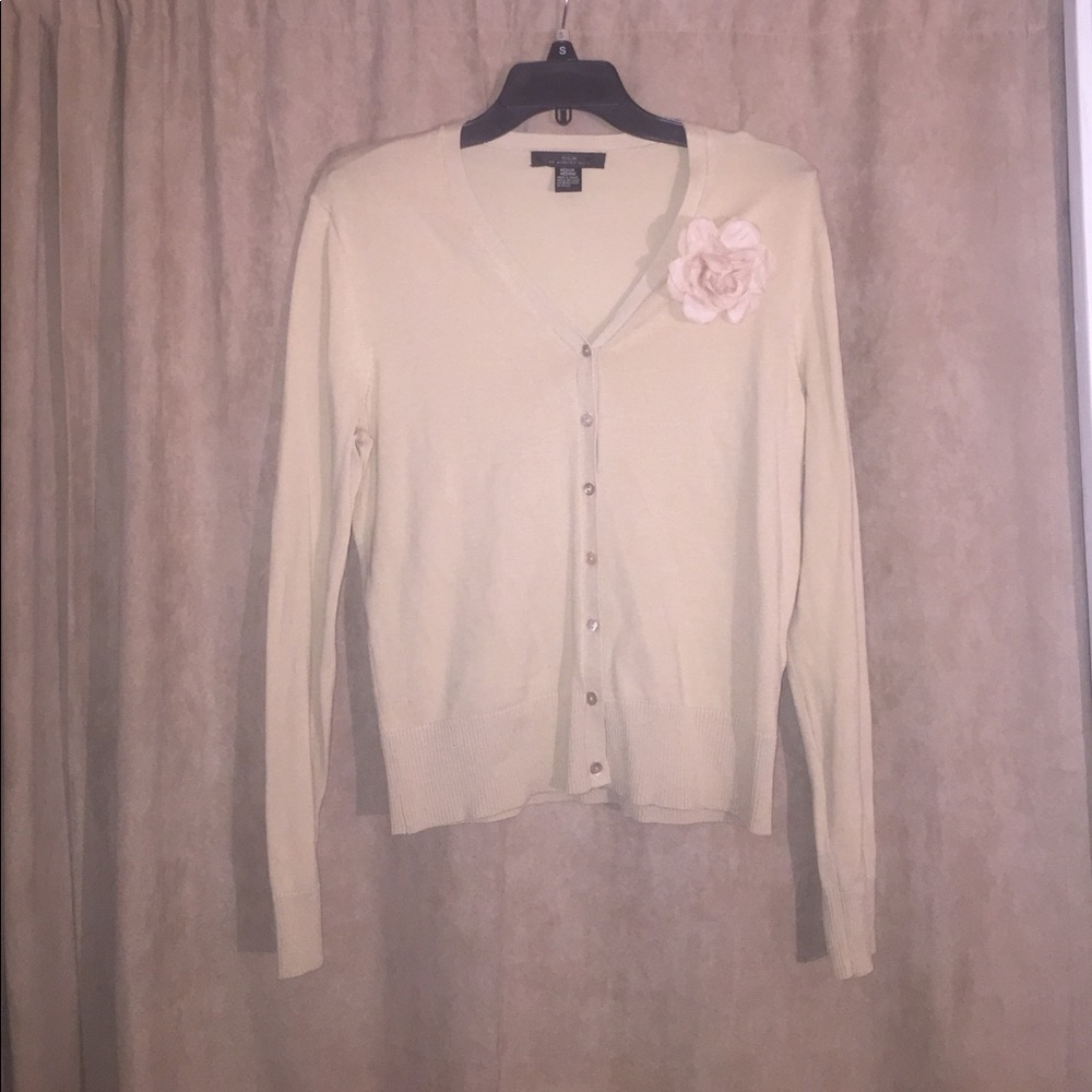 Cream/Light Tan Cardigan by Silx Size Medium