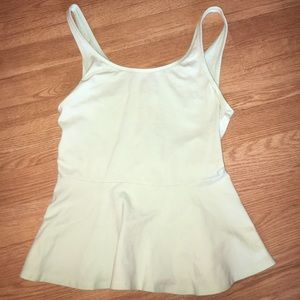 Express mint green peplum top