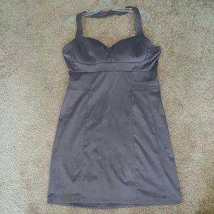 Satin Halter Mini Dress